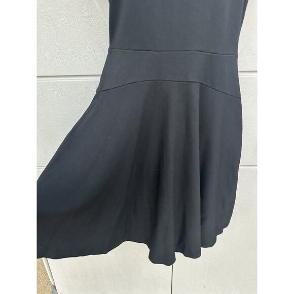 Diane von Furstenberg LBD DELYSE Black Fit & Flare Mini Dress Exposed Zip Sz 10 - Picture 10 of 16